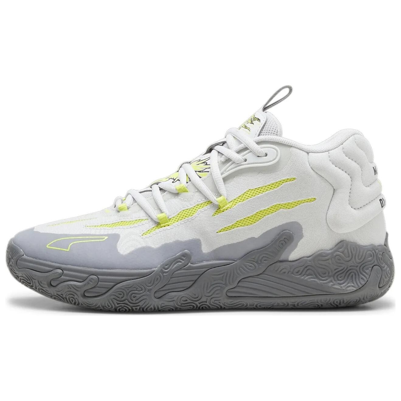 

Мужские баскетбольные кроссовки Puma MB.03, Feather Gray-Lime Smash