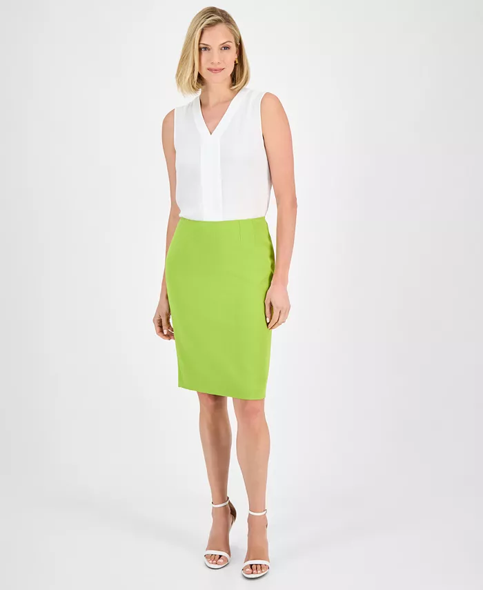 

Женская облегающая юбка-карандаш из стрейч-креп Kasper, зеленый