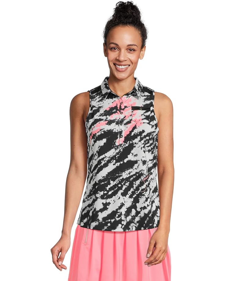

Топ Jamie Sadock Rorschach Print Full Button-up Front, цвет Flamingo Pink