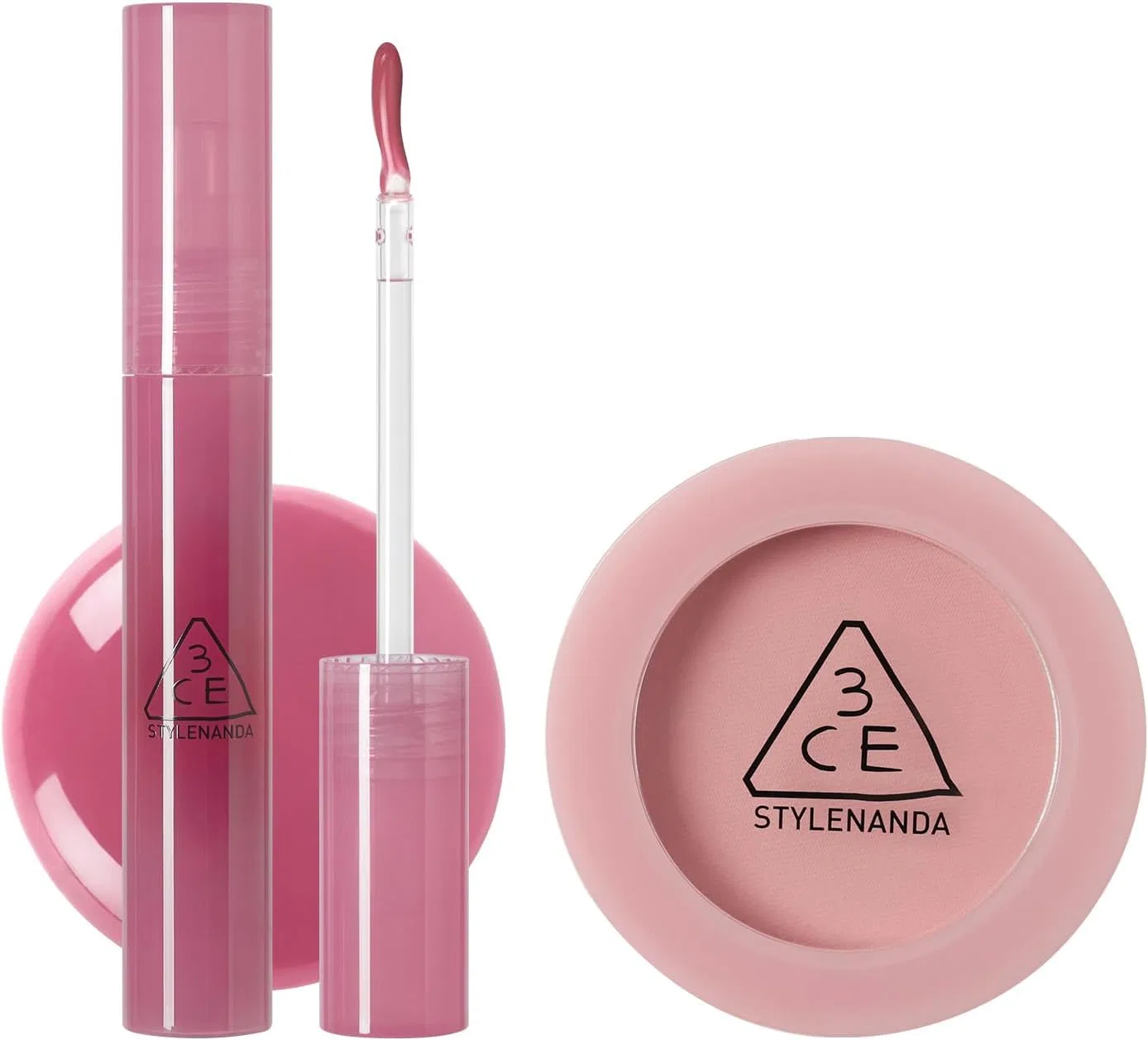 Набор для макияжа 3CE Drop Glow Gel Milder и Face Brush