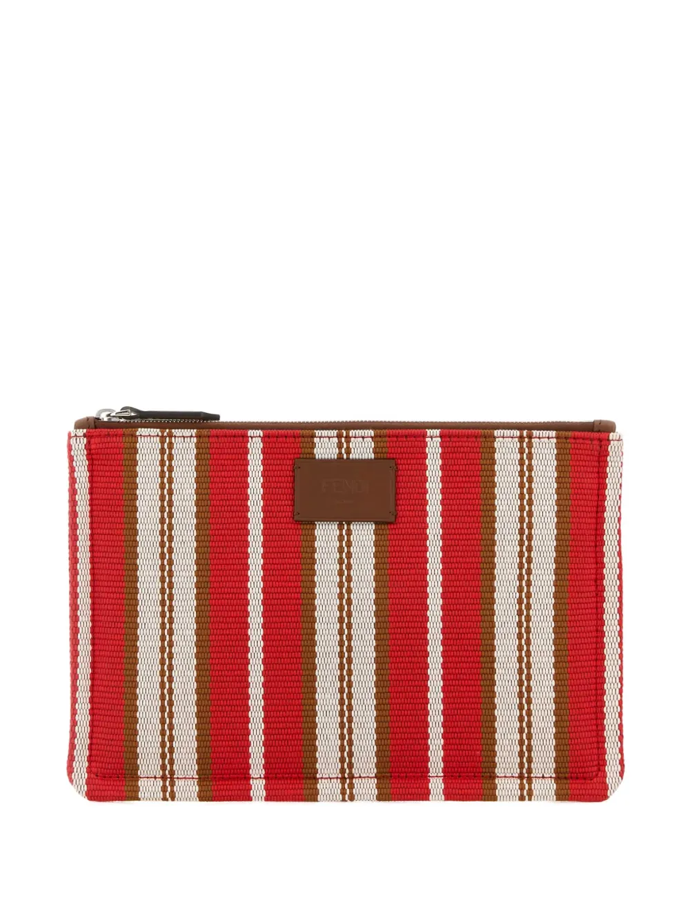 

Маленький клатч в полоску FENDI, красный