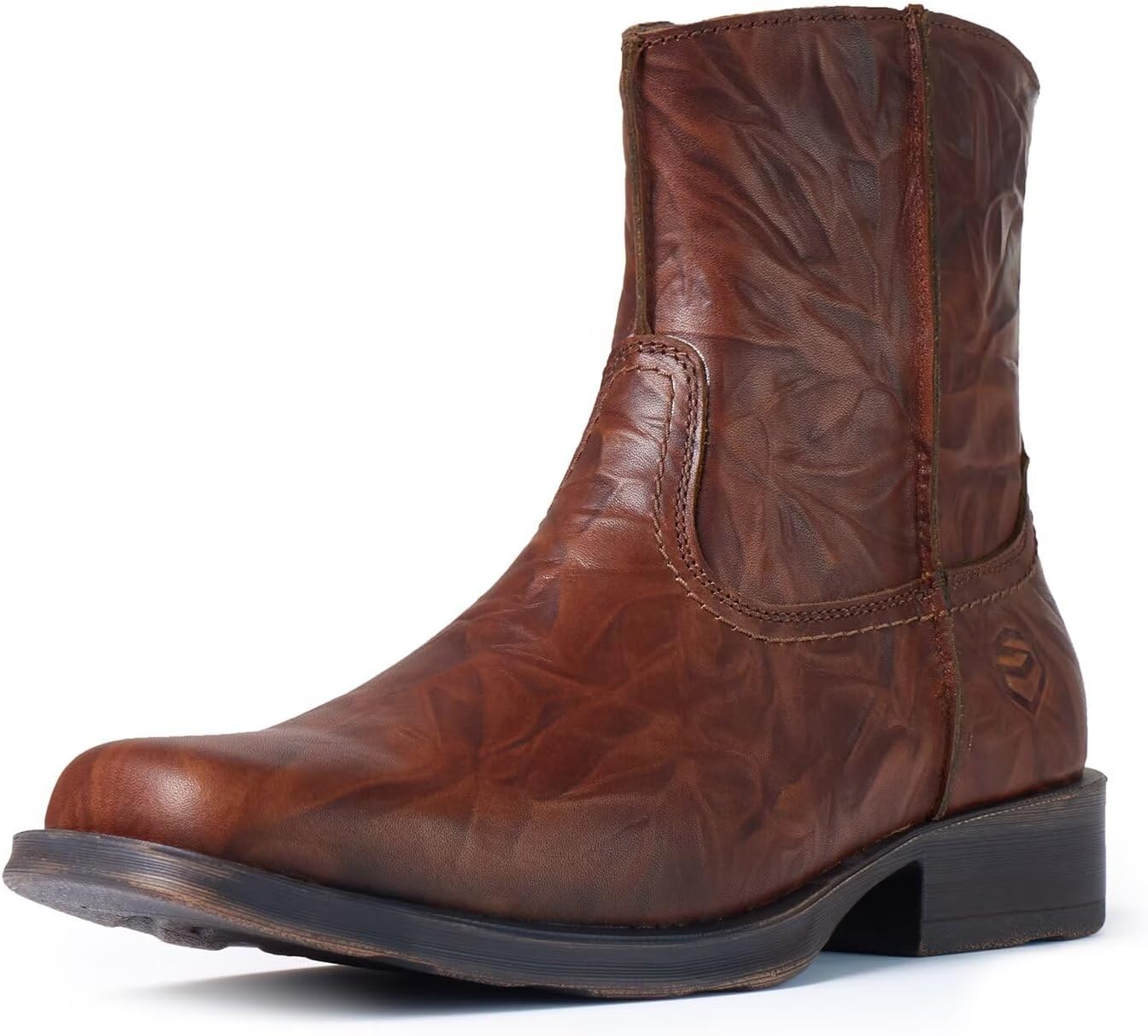 

Мужские вестерн-ботинки SUREWAY Chelsea для мужчин - с квадратным носком, всепогодные прочные ботинки до щиколотки без шнурков, разработаны для комфорта и долговечности, повседневные ретро-стильные ботинки, классическая обувь, коричневый