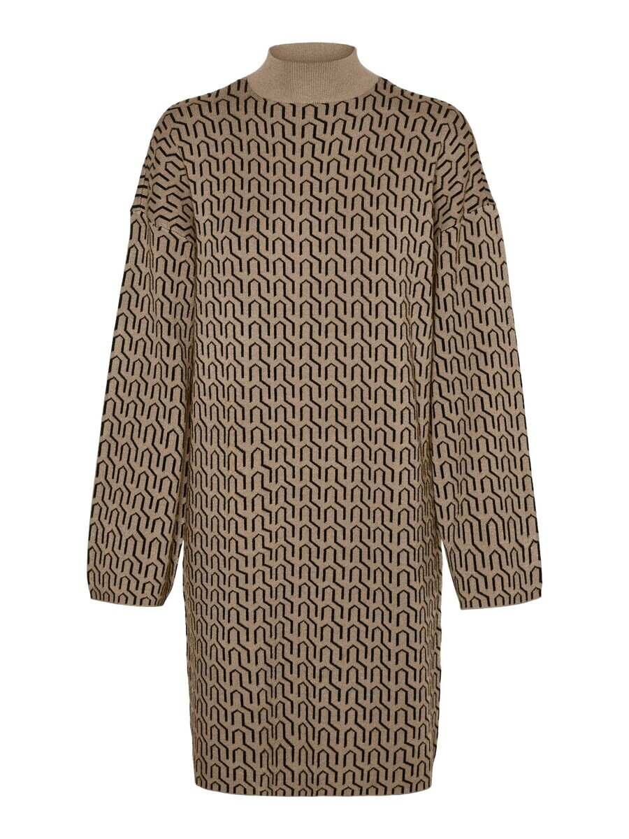 

Вязаное платье VERO MODA Knitted dress VMGOLDNEEDLE, бежевый