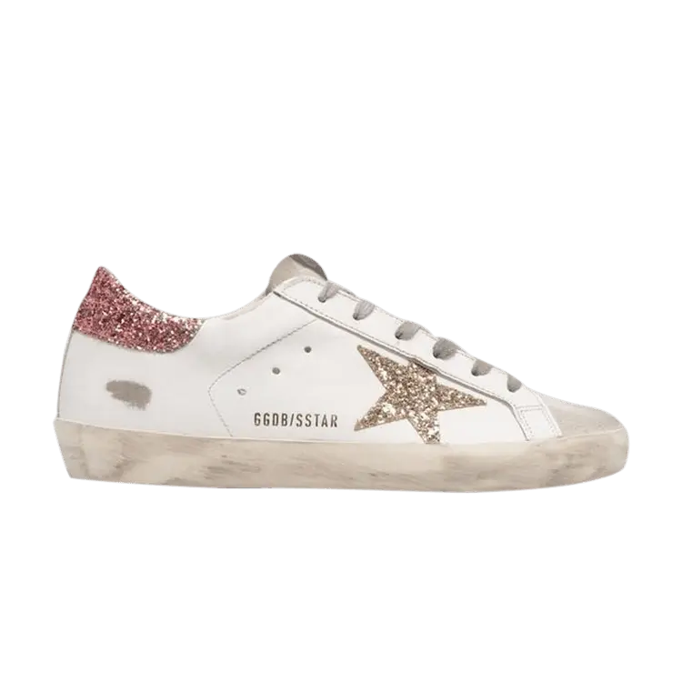 Кроссовки Golden Goose Wmns Superstar White Gold Glitter, белый