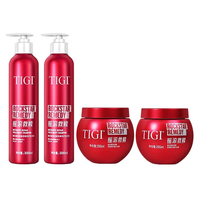 

TIGI Шампунь и маска для волос Rock Redemption Red Bandage очищение восстановление разглаживание