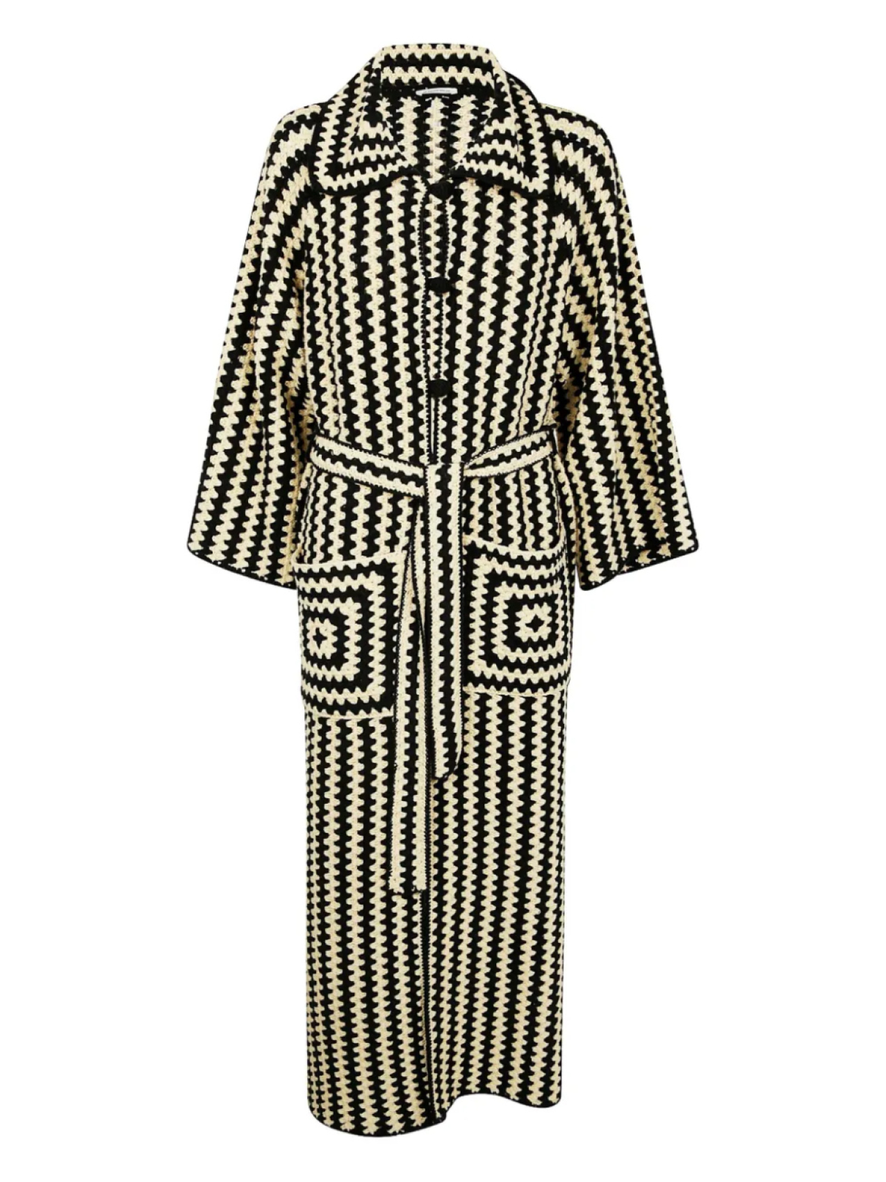 

Пальто с геометрическим узором Dina By Malene Birger, черный