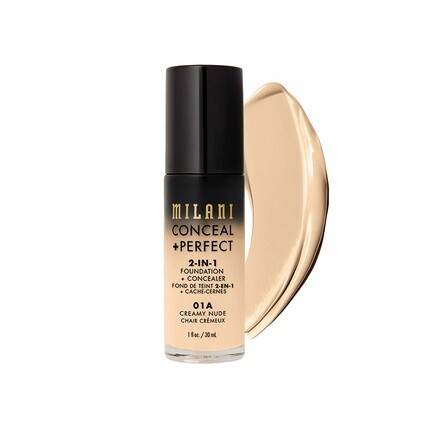

Milani Conceal + Perfect Тональный крем 2-в-1 + Консилер Creamy Nude 1 Fl. Оз. Жидкая основа без жестокости