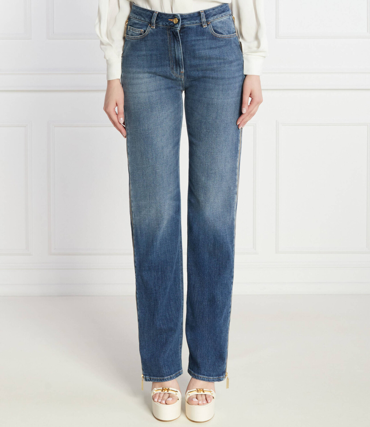 

Джинсы Elisabetta Franchi Regular Fit, темно-синий