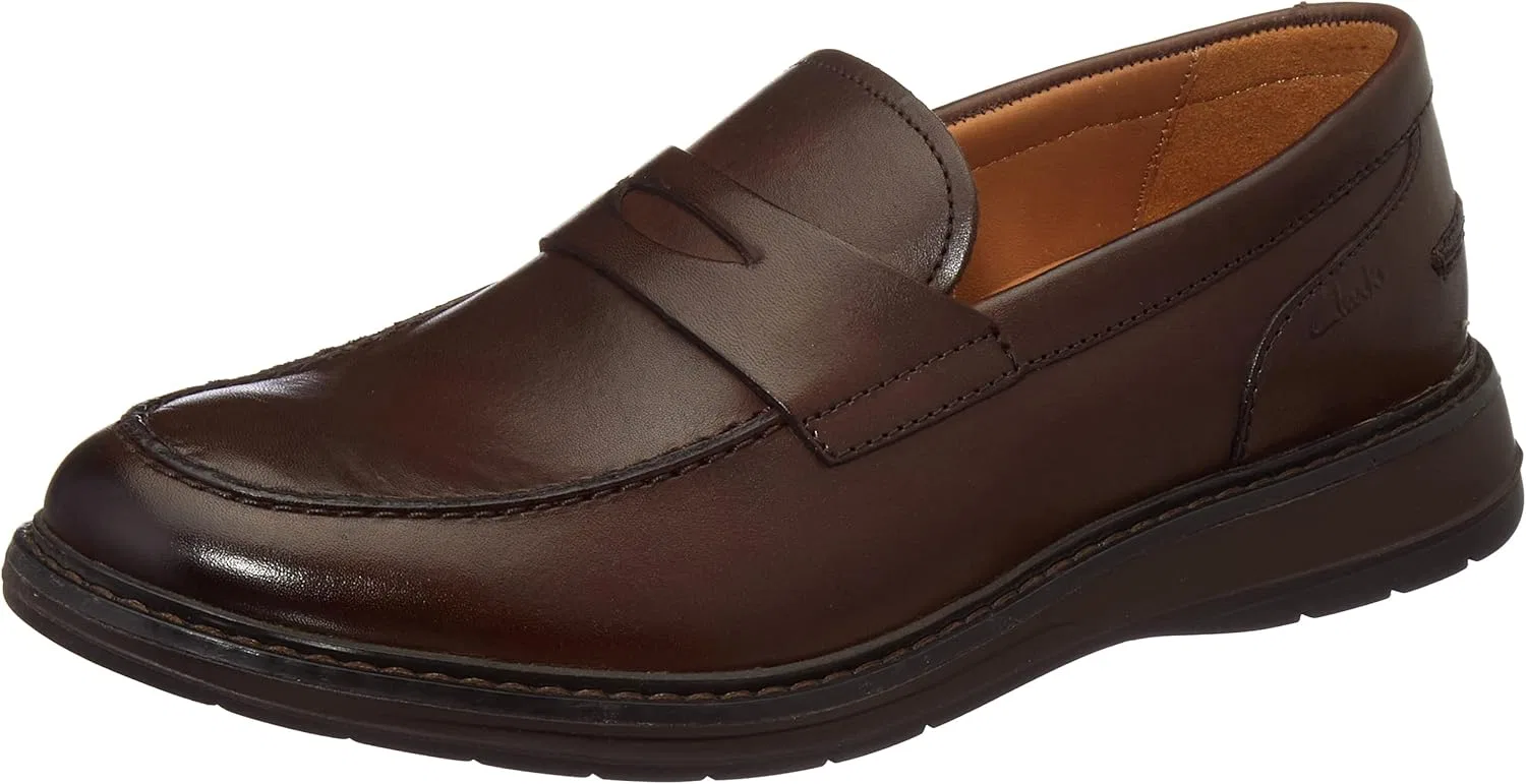 Туфли Clarks Herren Chantry Penny Slipper, Dark Brown Leather