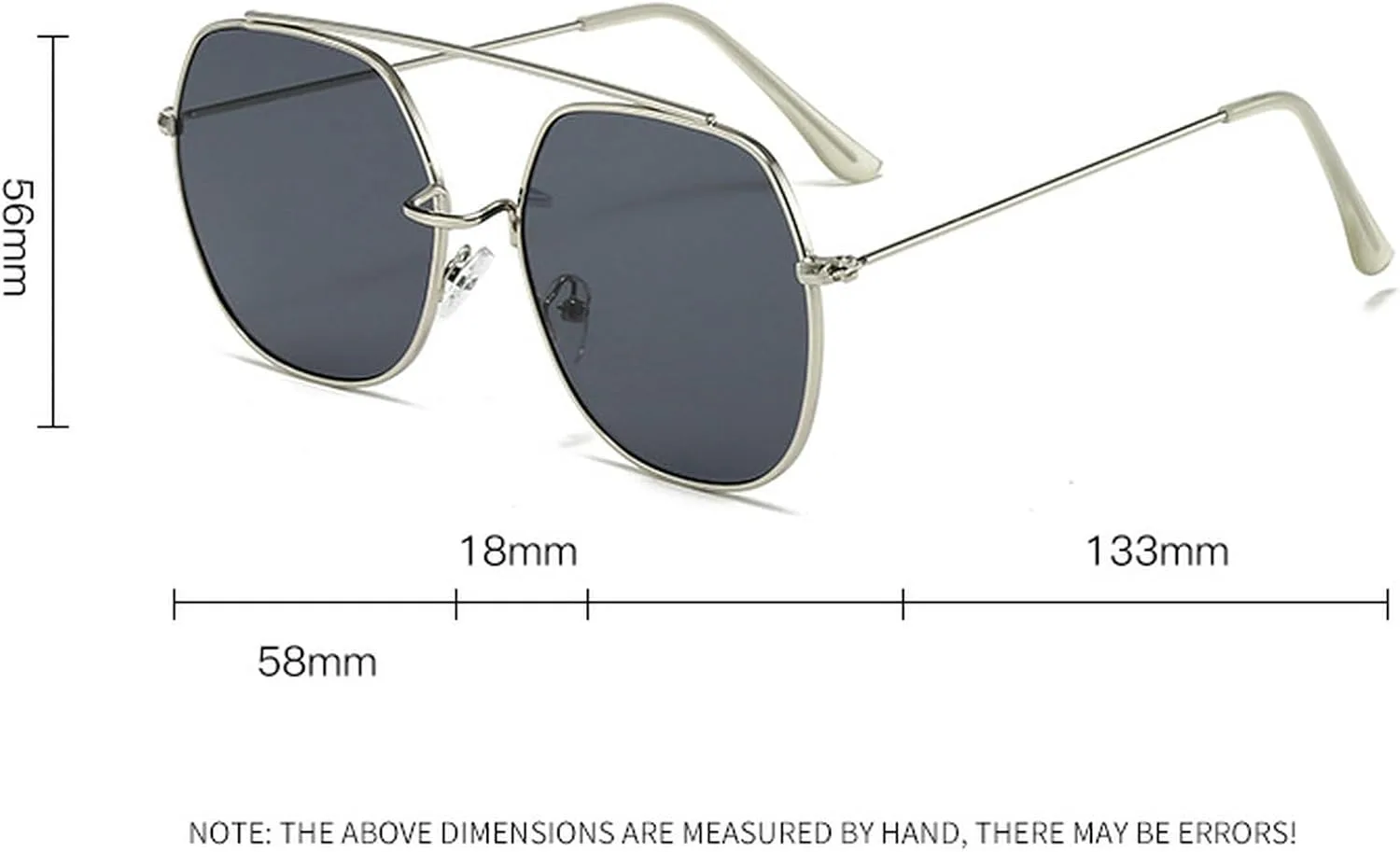 

Ретро круглые солнцезащитные очки для женщин, винтажные большие женские солнцезащитные очки с двойной перемычкой и линзами с защитой от УФ-излучения mincl, Black