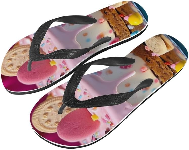 

Женские шлепанцы Semiouray с эффектом тай-дай, классические мужские вьетнамки Galaxy, этнические мягкие удобные унисекс шлепанцы для ванной, Cute Cake