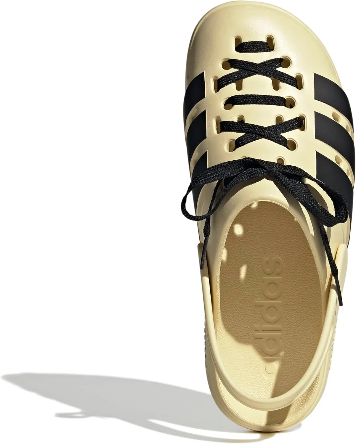 Сабо унисекс Adidas Adilette 2.0, Warm Vanilla Core Black Gold Met — фото 2