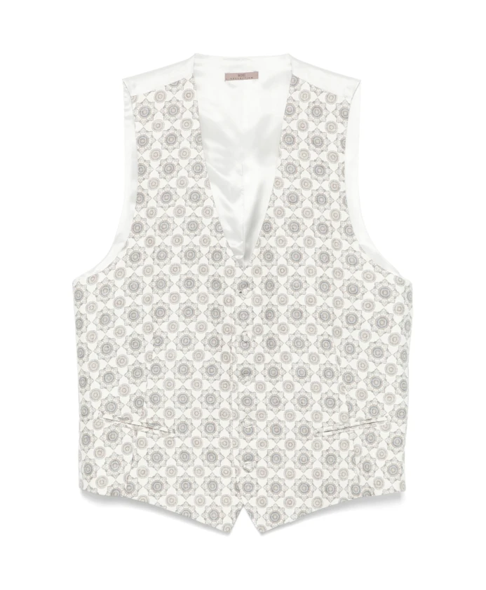 

Жаккардовый жилет с узором и пуговицами спереди. Lady Anne, мультиколор