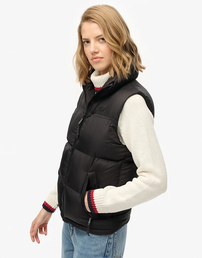 Утепленный жилет Superdry Tech черного/черного цвета — фото 3