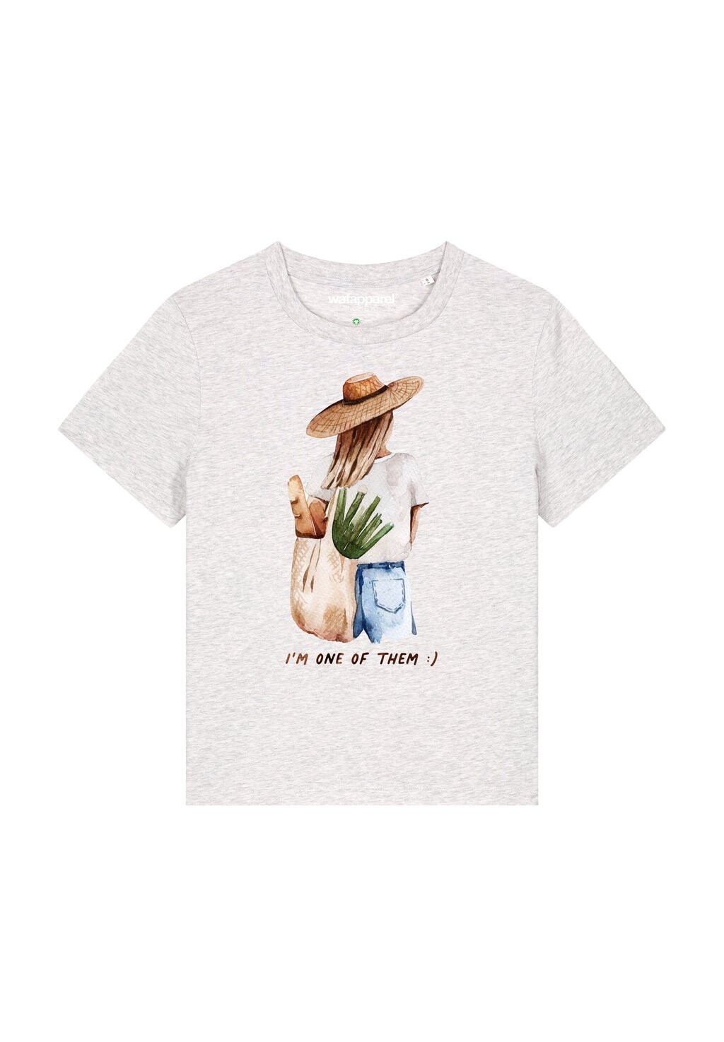 

Футболка с принтом I M ONE OF THEM watapparel, серый