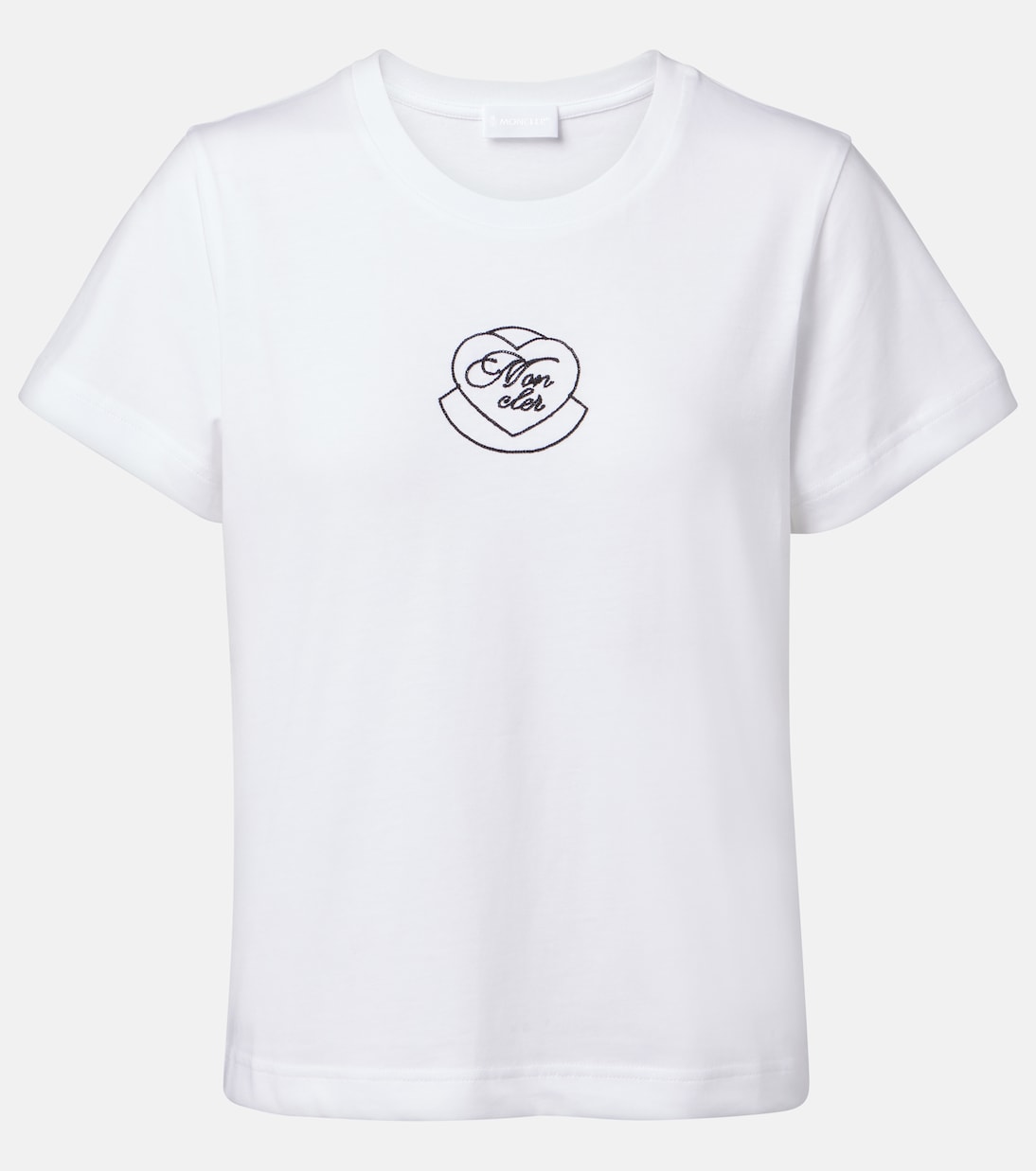 

Хлопковая футболка Moncler, белый