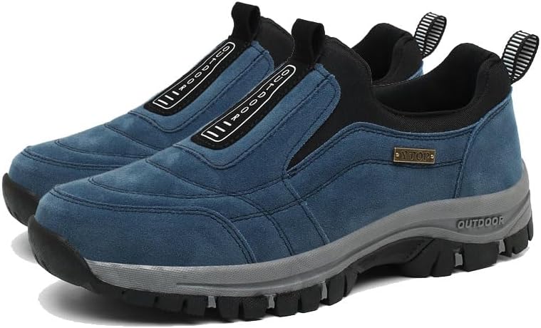 

Мужские водонепроницаемые походные кроссовки Удобная ортопедическая обувь для ходьбы Легко надеваются Наружные кроссовки Odipon, синий