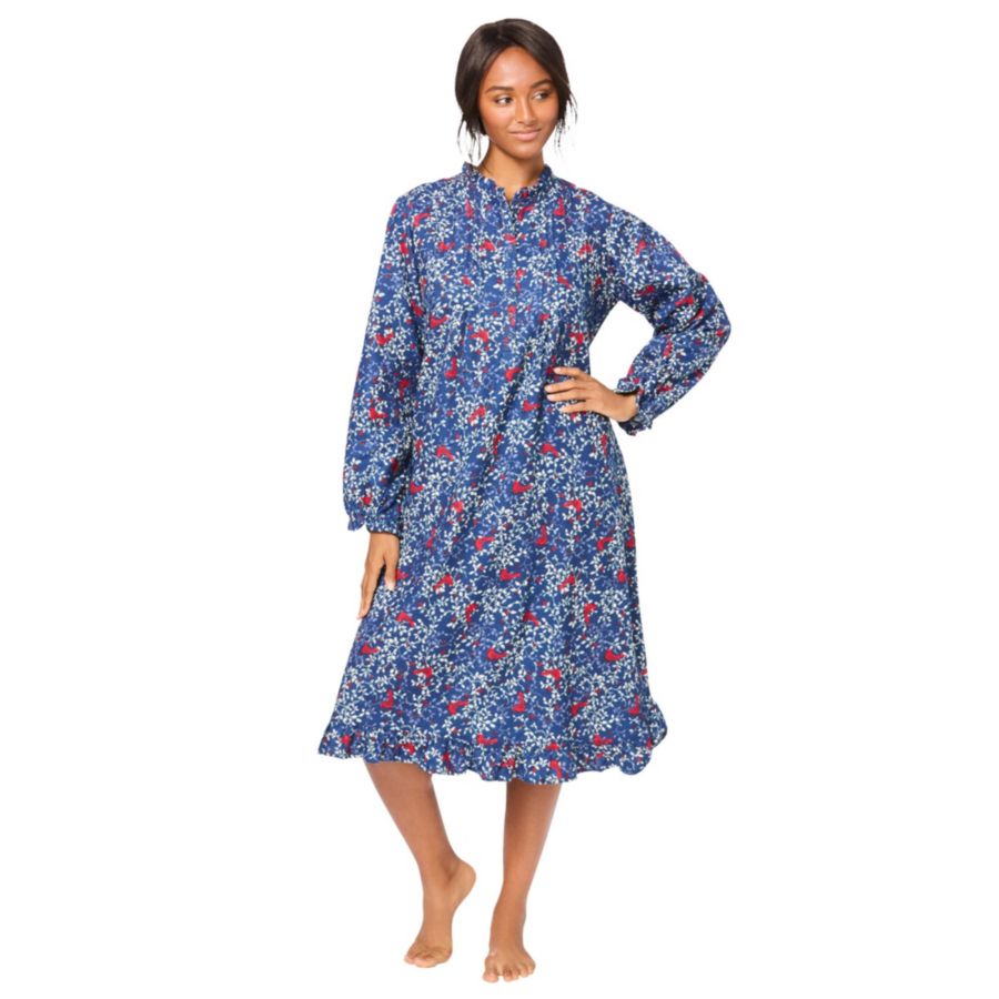 

Короткое хлопковое платье с принтом от Women's Only Necessities Only Neccessities, Evening blue cardinals
