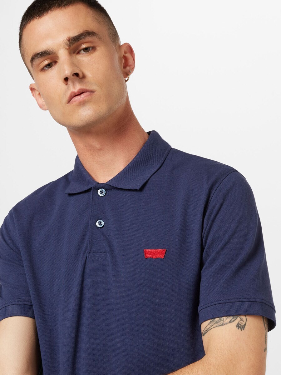 Рубашка поло LEVI'S  Shirt Housemark, темно-синий — фото 3