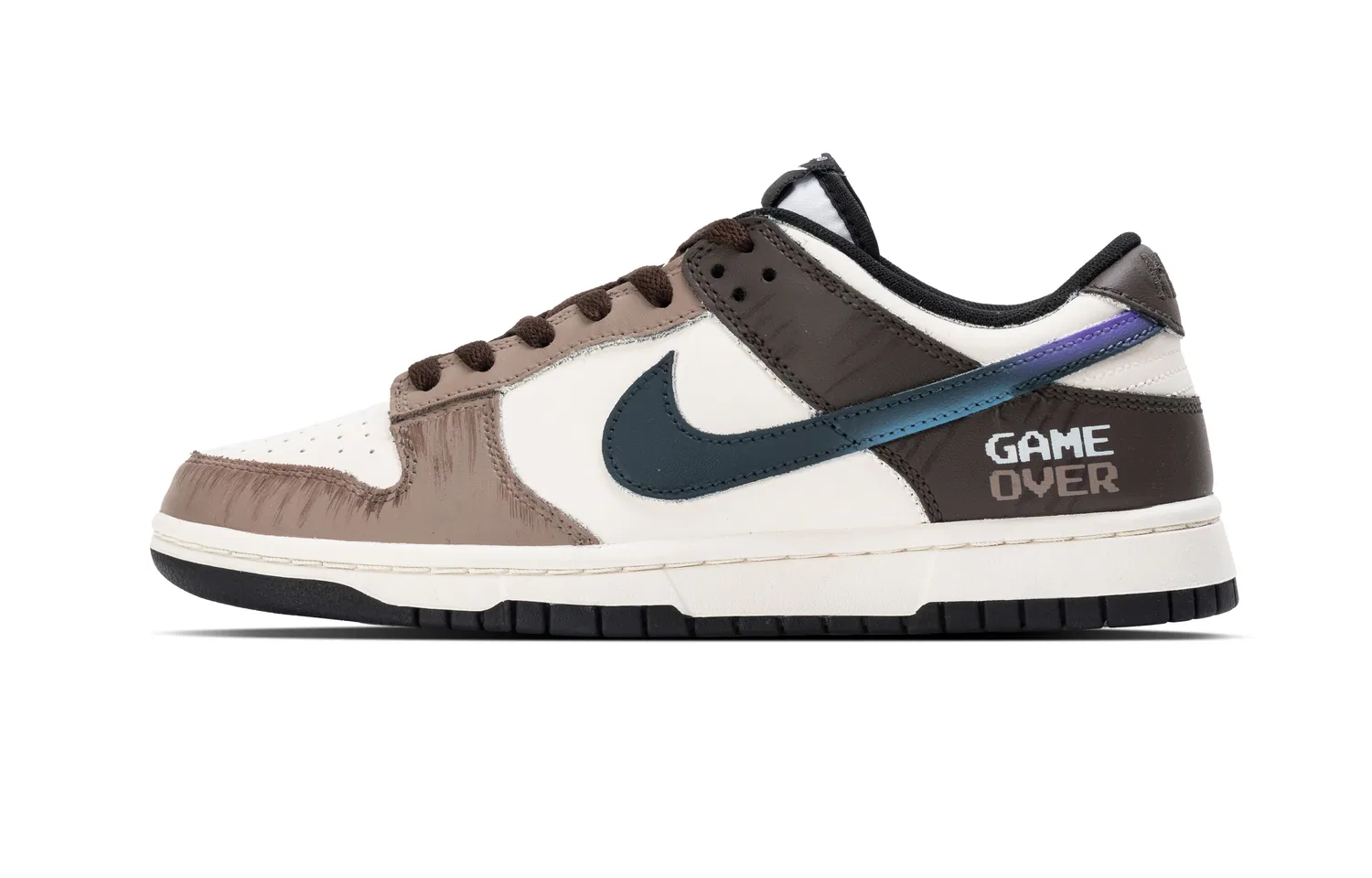 Кроссовки для скейтбординга Nike Dunk Low Leather Beige Brown — фото 3