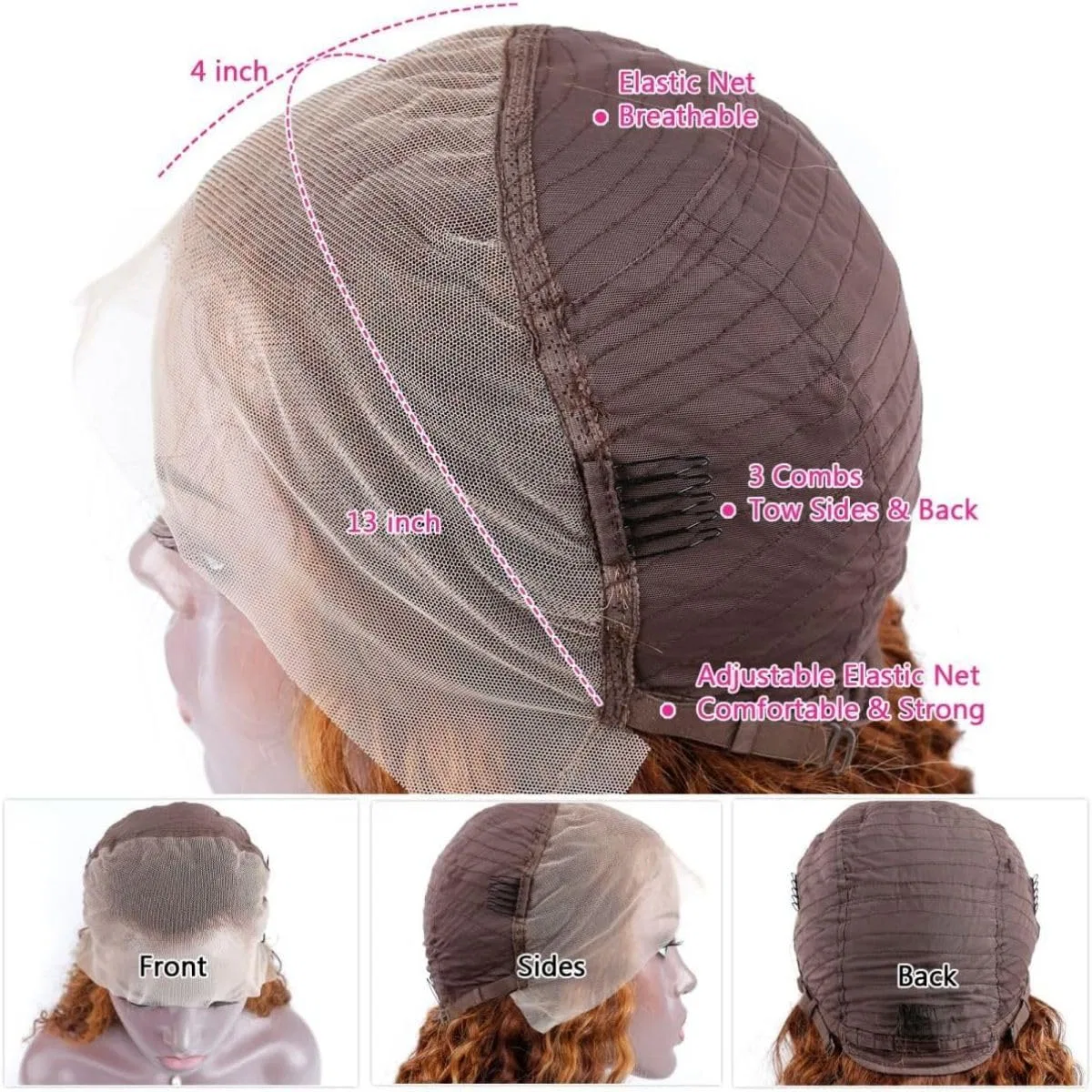 Женский парик «13x4 HD Lace Front» из натуральных волос Unipearl, Black Blonde Bw — фото 3
