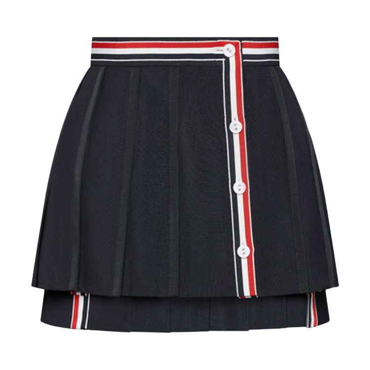 

Юбка Thom Browne Mini Button Front Pleated Wrap Skirt 'Black'