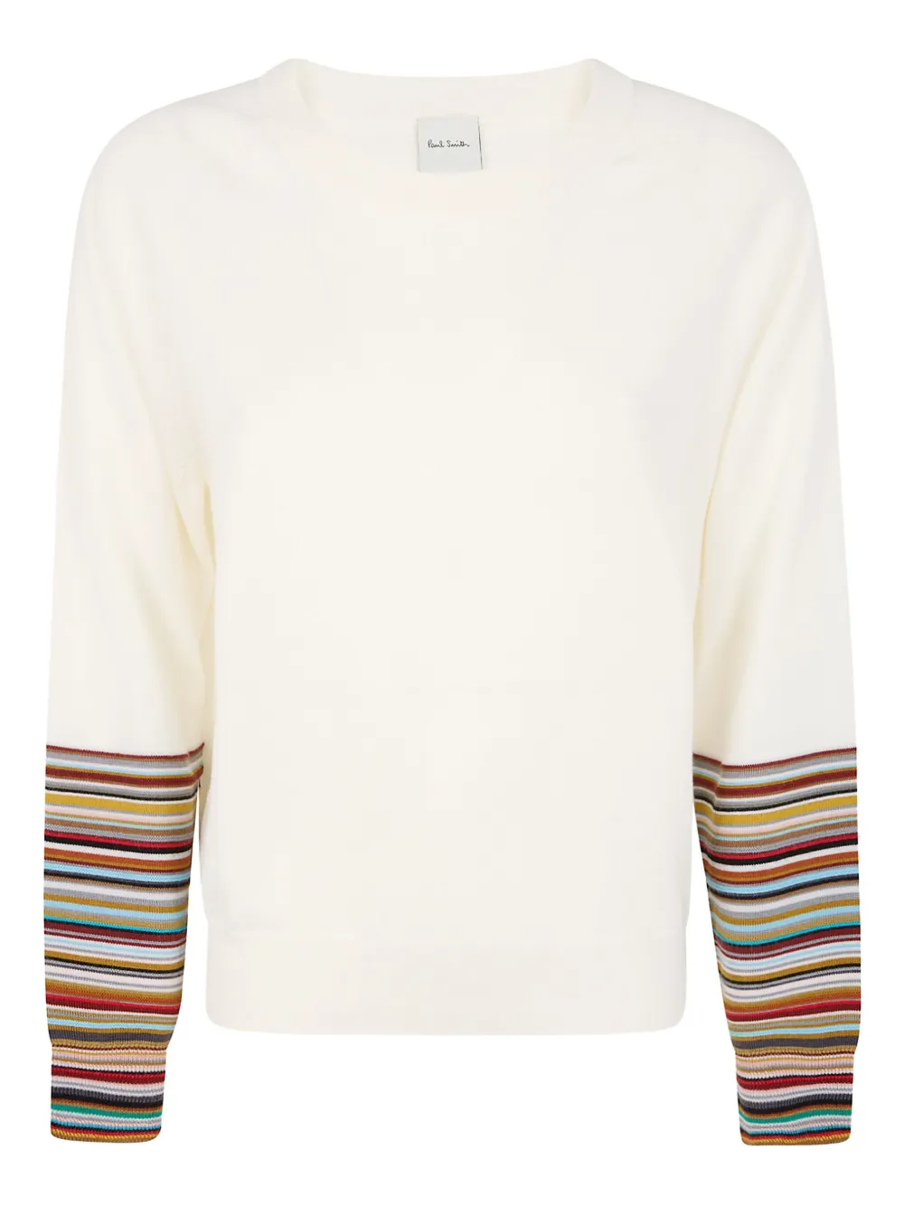 

Полосатая футболка с манжетами в рубчик Paul Smith, белый