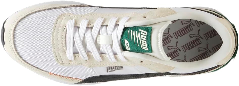 Мужские кроссовки PUMA Road Rider из замши с шнуровкой, повседневные - белые — фото 4
