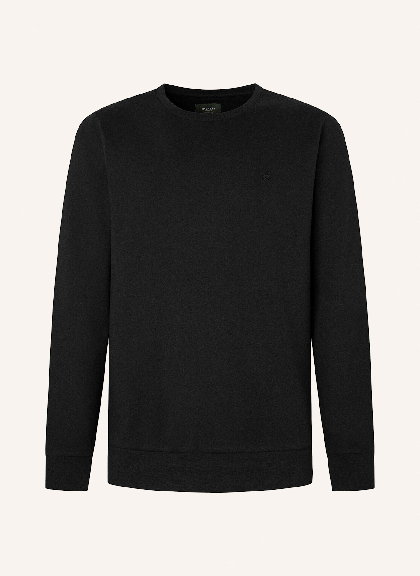 

Свитер с круглым вырезом двойной вязки Hackett London, черный
