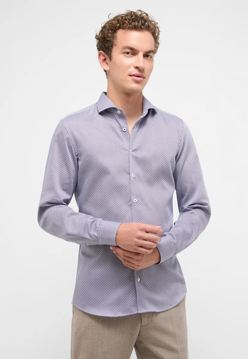

Рубашка Eterna с длинными рукавами "SLIM FIT", синий