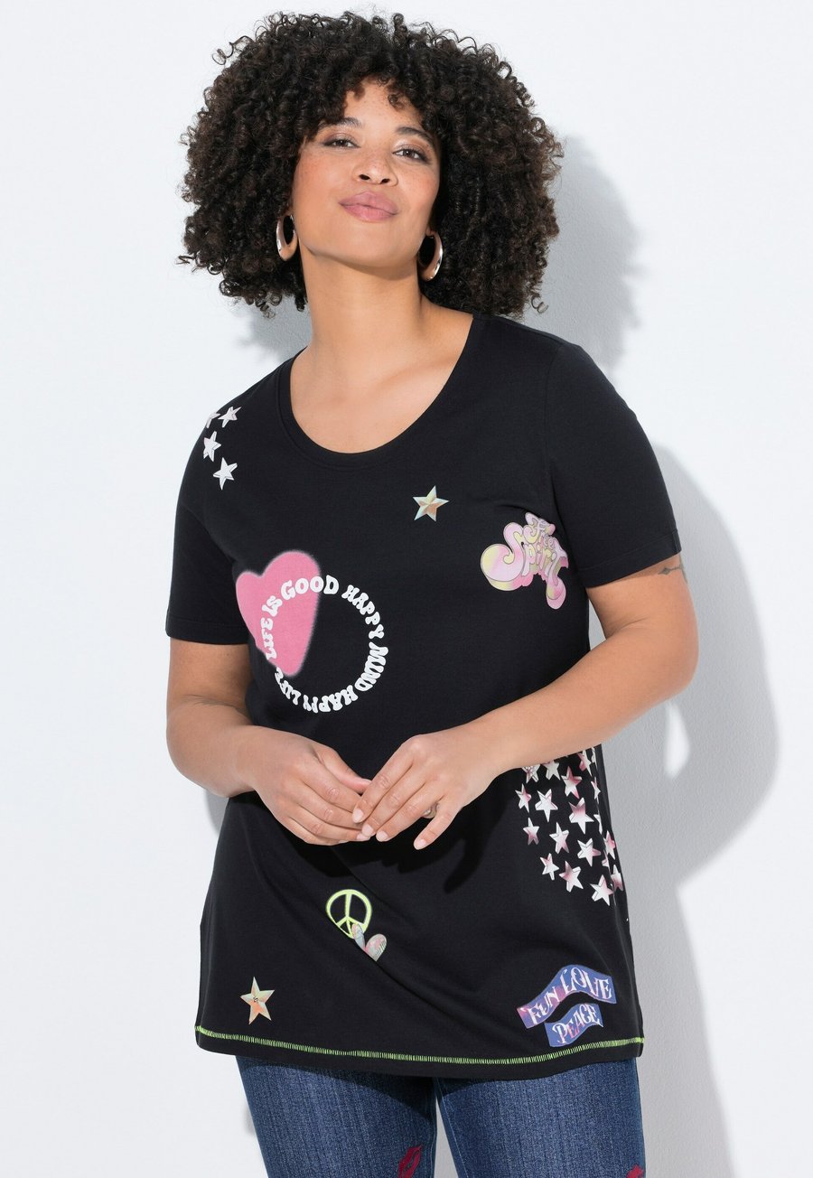 

Футболка Angel of Style REGULAR FIT 3D-MOTIV NÄHTE, Black, Черный, Футболка Angel of Style REGULAR FIT 3D-MOTIV NÄHTE, Black