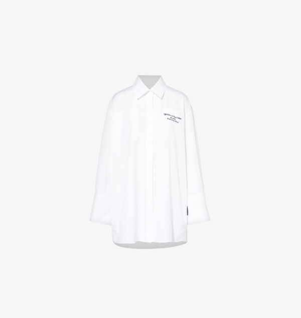 

Платье Roxy из хлопка и поплина с накладными карманами Off-White C/O Virgil Abloh, белый