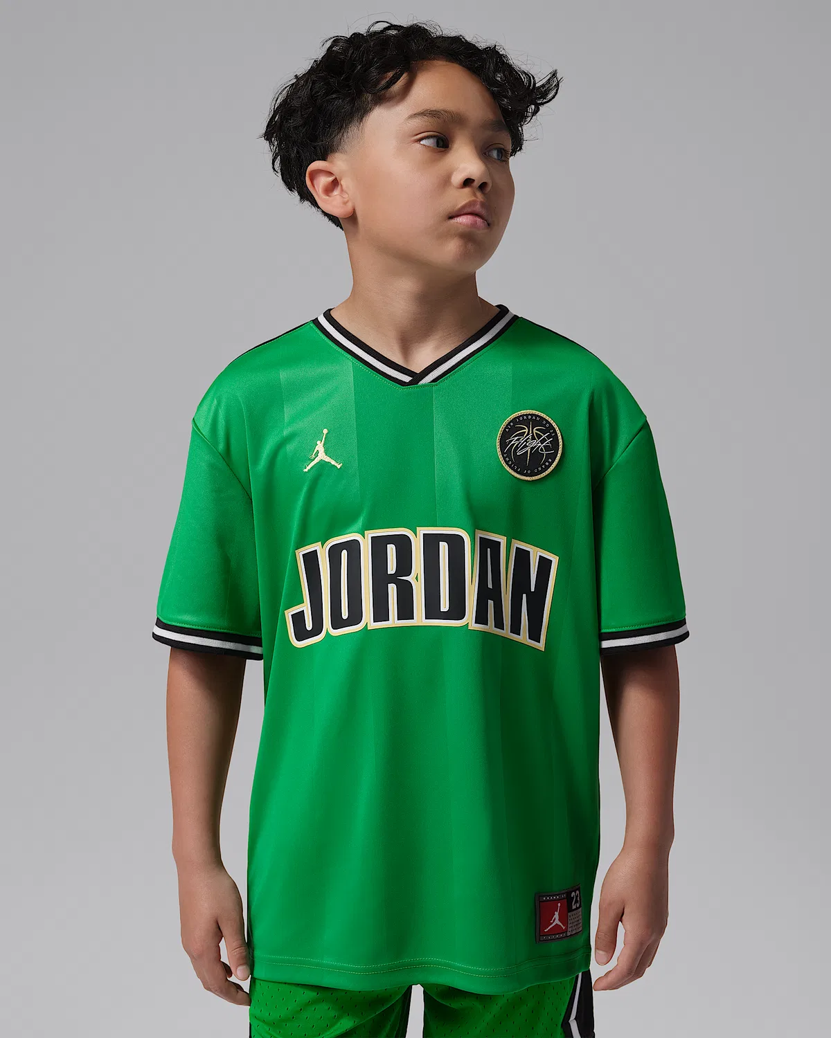 Детская спортивная футболка Jordan, Lucky Green