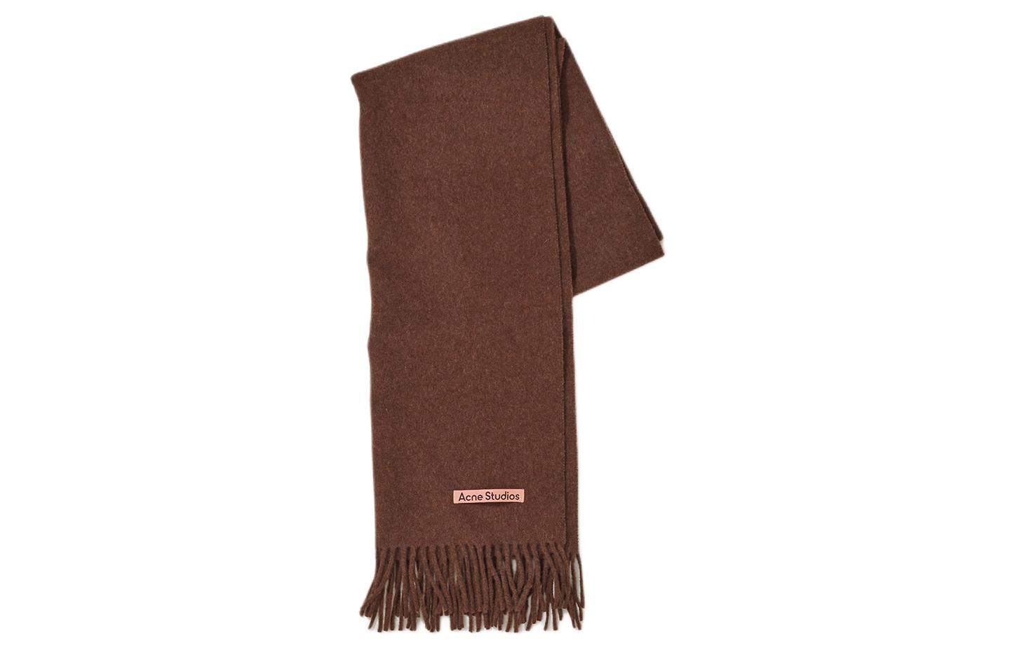 

Вязаный шарф Acne Studios женский коричневый