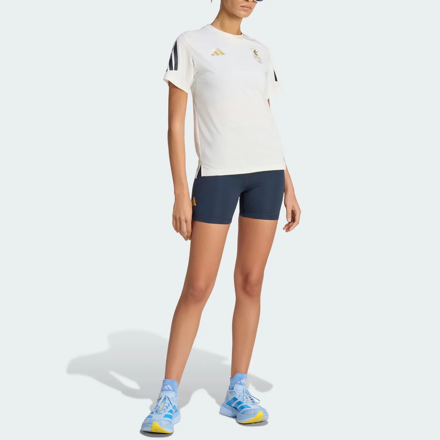 Футболка для бега Marathon женская Adidas, Jade White/Black — фото 3