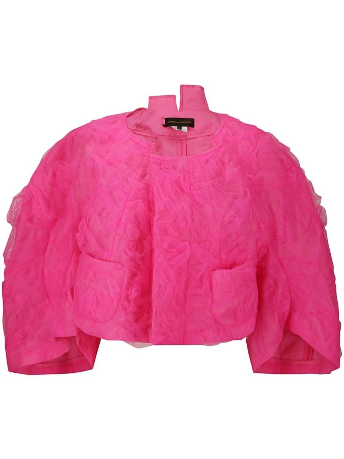 

Comme Des Garçons укороченный жакет с тюлем, розовый