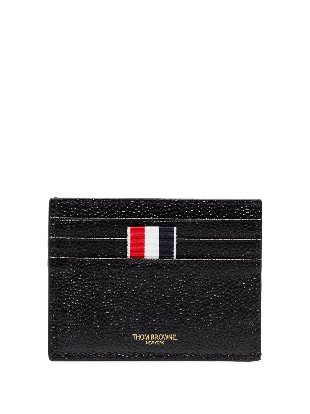 

Картхолдер из зернистой кожи THOM BROWNE, черный