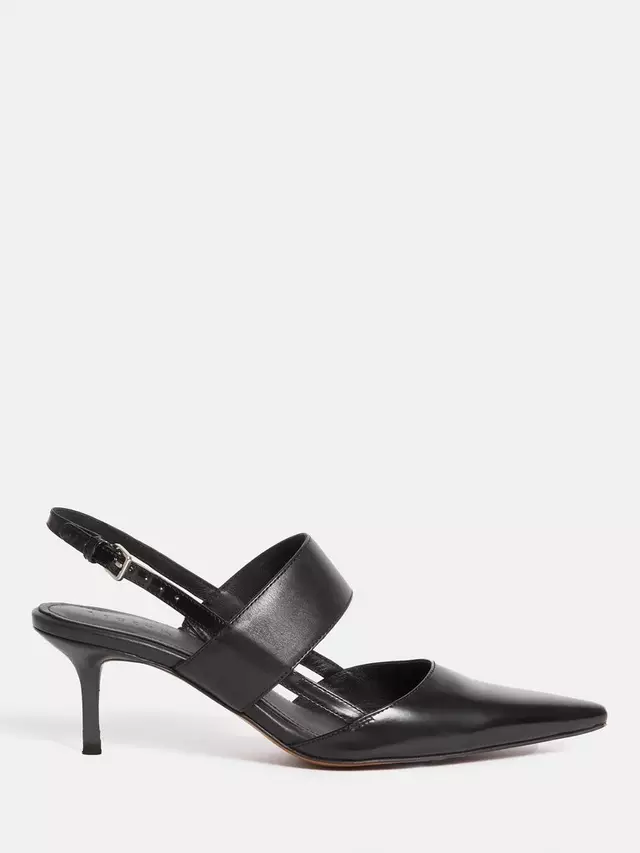 

Туфли-лодочки Jigsaw Russo Kitten Heel Leather Slingback, черный