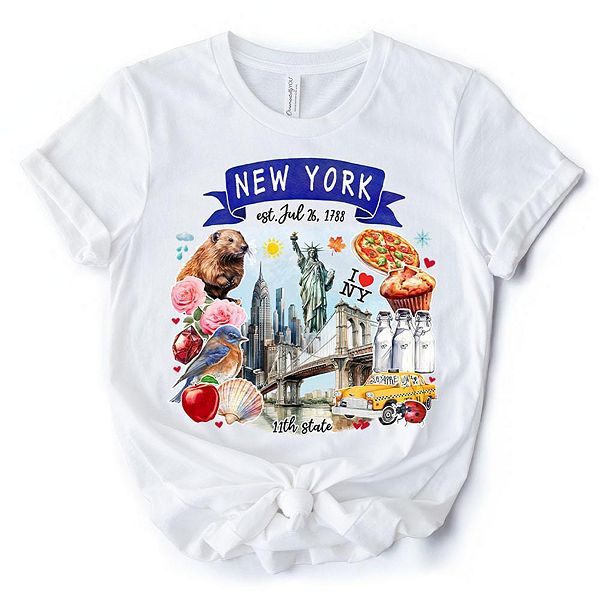 

Футболка с тематикой и достопримечательностями штата Нью-Йорк Ornamentallyyou
