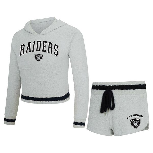 

Женский худи с длинным рукавом и шорты Concepts Sport серые Las Vegas Raiders Whitley Unbranded