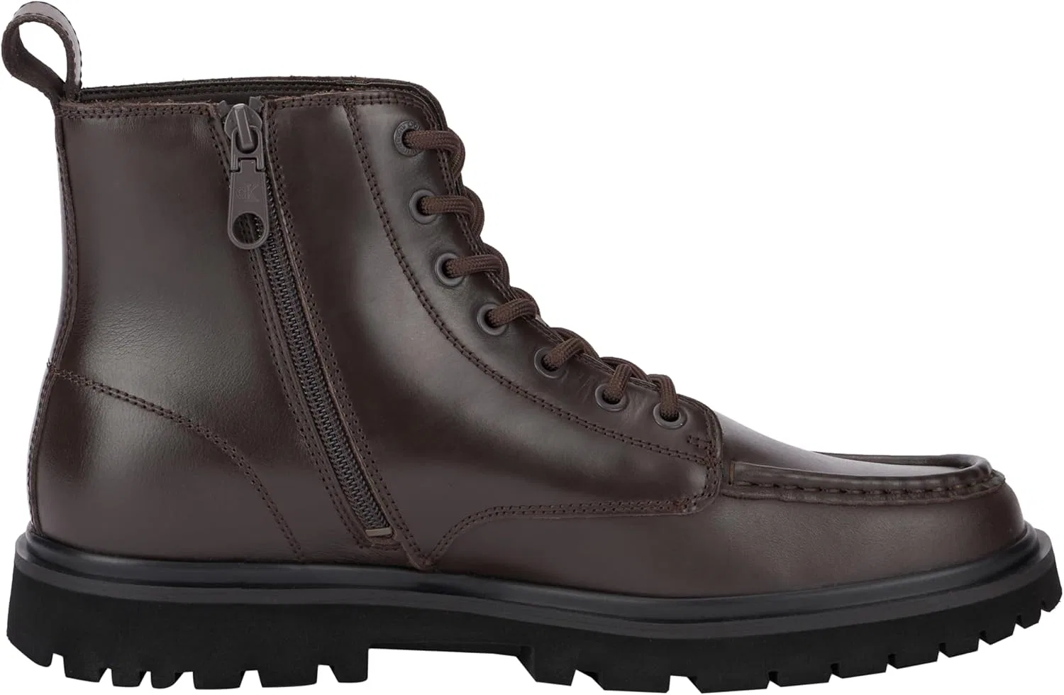 Ботинки среднего размера Calvin Klein Herren Stiefel Eva Laceup из Leder, Black, Dark Brown, Black — фото 4
