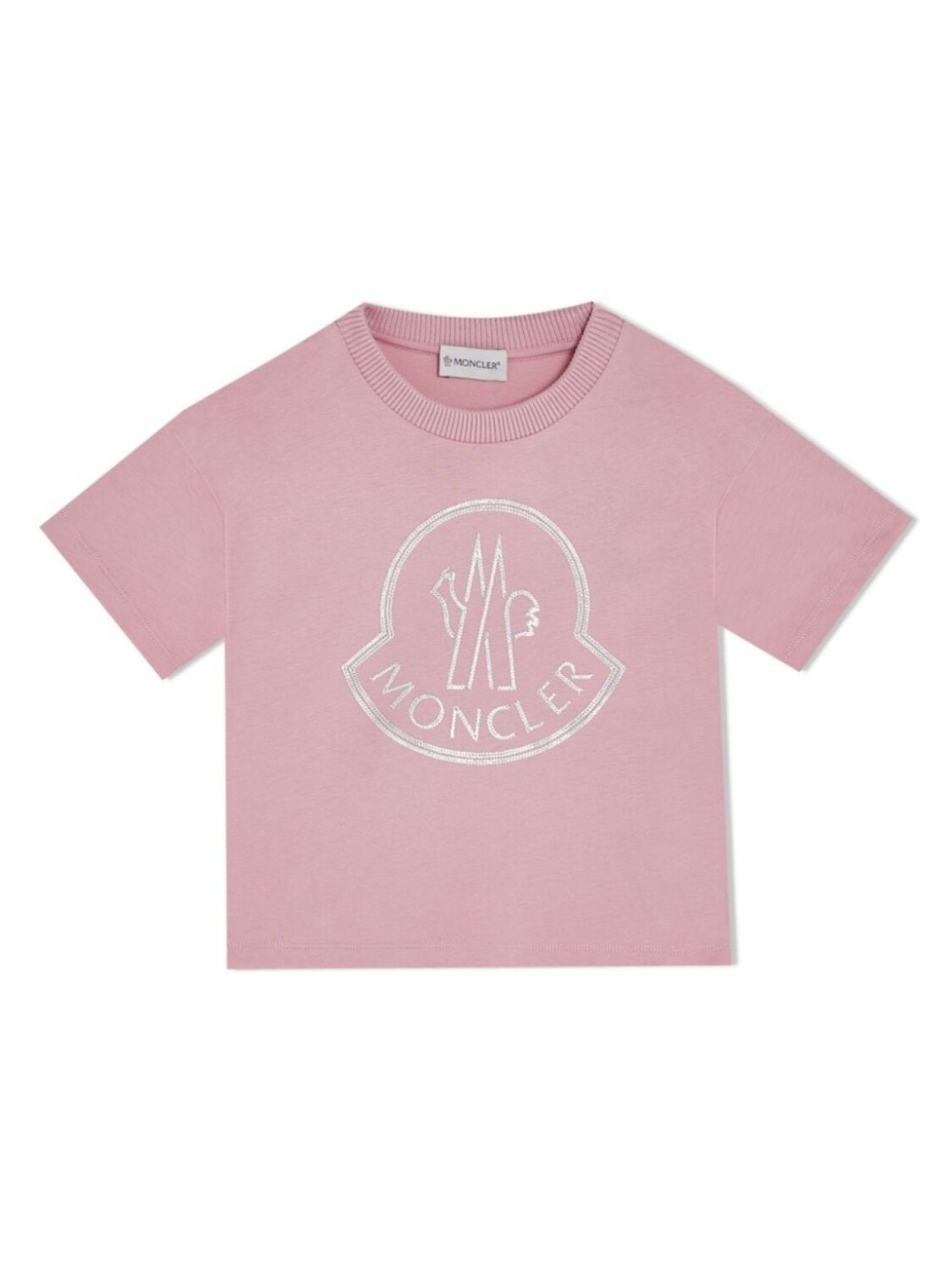 

Moncler Enfant футболка с логотипом, розовый