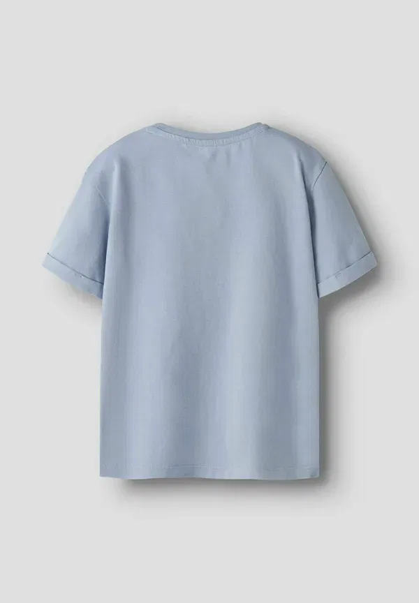 Футболка Name It stitch print t-shirt, синий туман — фото 4