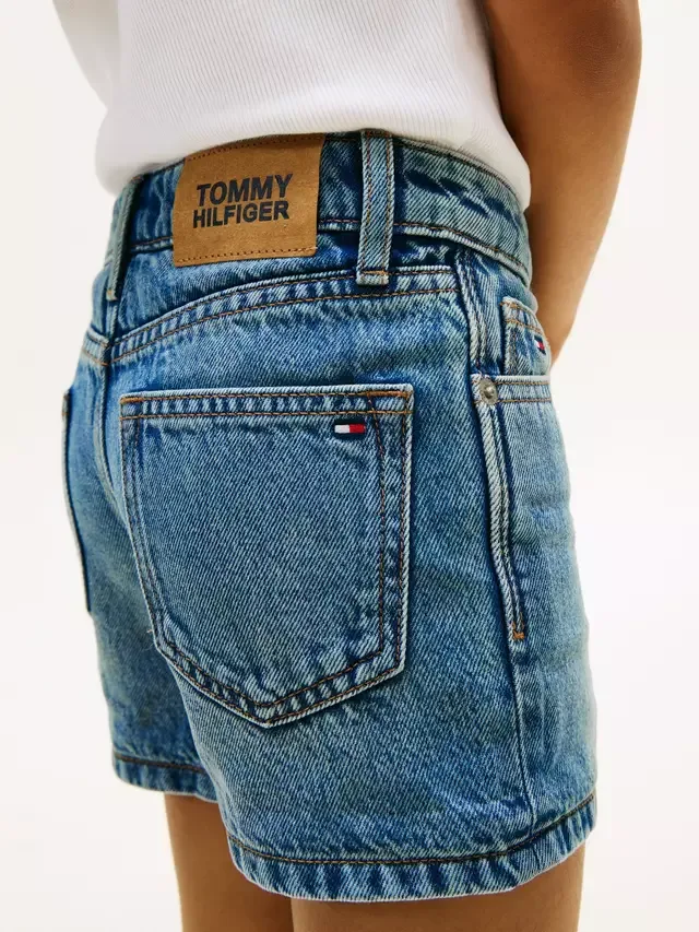 Детские джинсовые шорты, темно-синие Tommy Hilfiger — фото 4