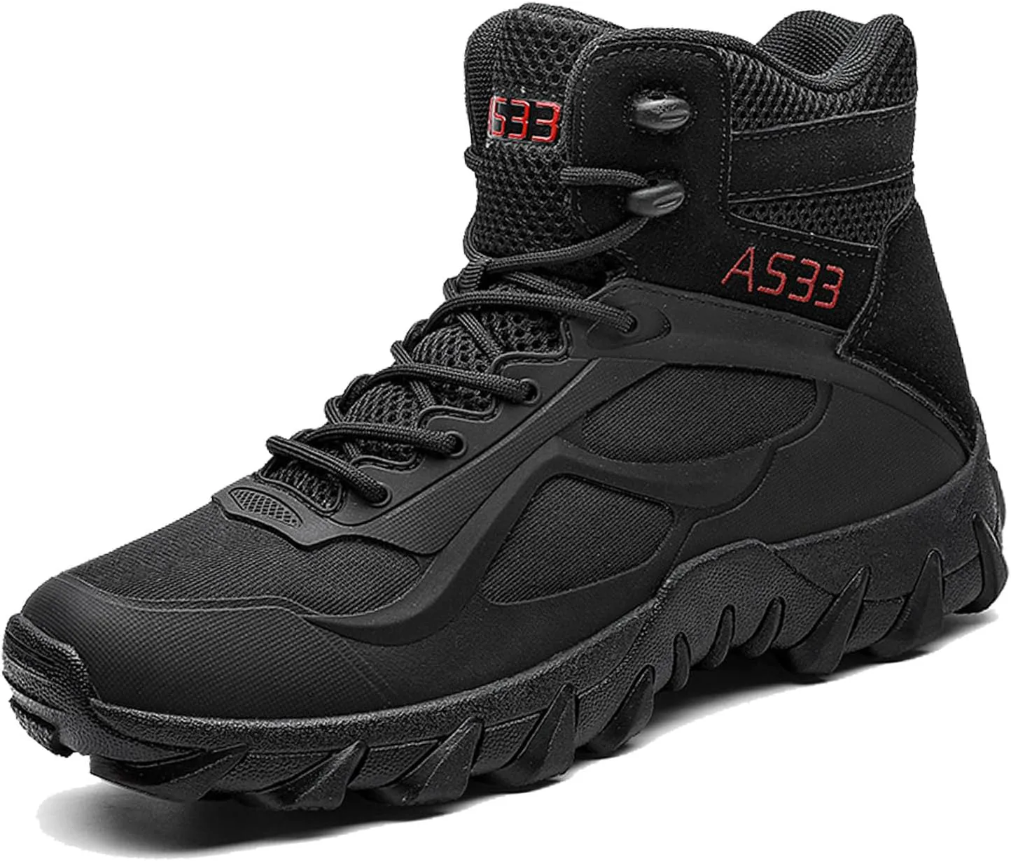 

Мужские военные тактические рабочие ботинки 6 дюймов Легкие мотоботинки для походов Zivopah, черный