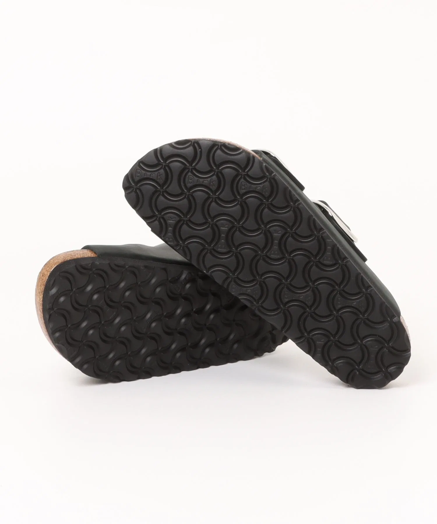 Унисекс сандалии Birkenstock Arizona Big Buckle из натуральной кожи чёрные — фото 3