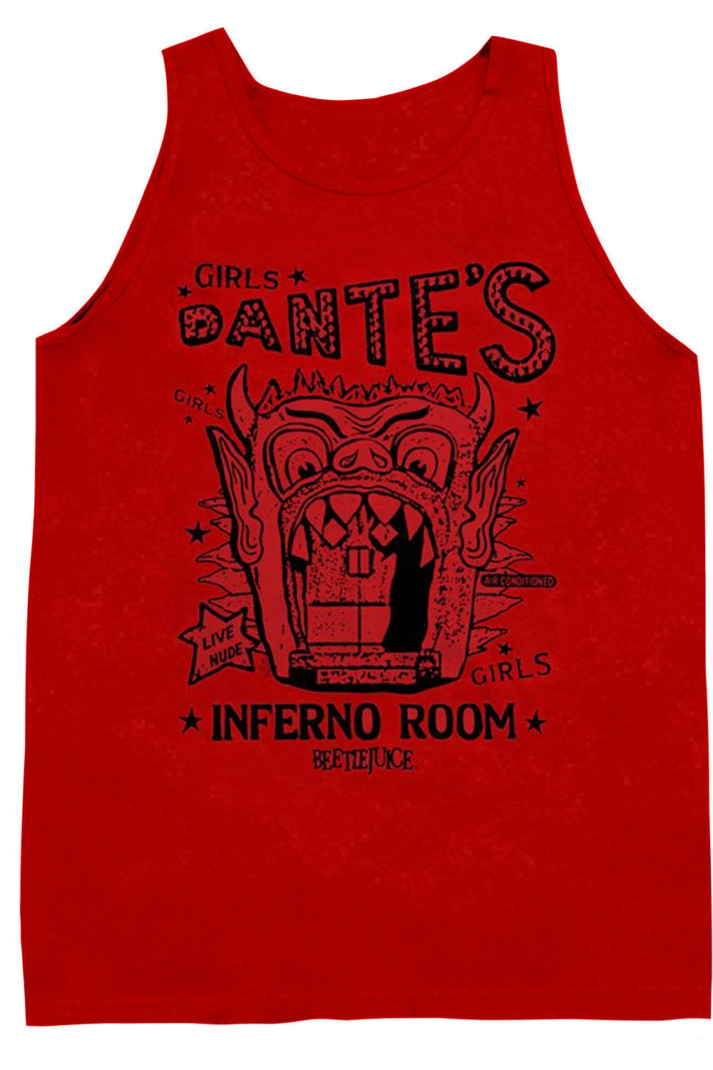 

Beetlejuice Dantes Inferno Room Майка для взрослых Gildan, красный