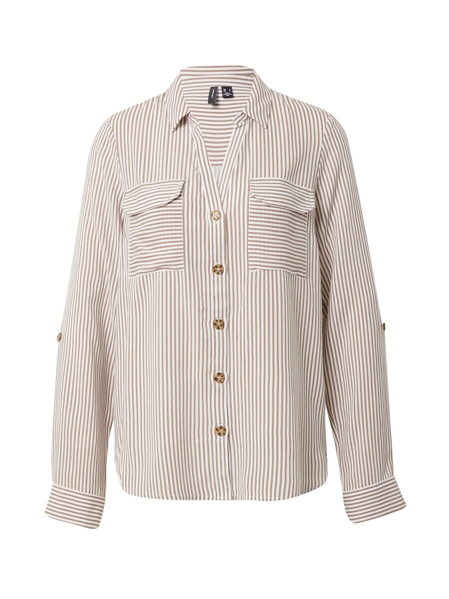 

Блуза Vero Moda BUMPY, бежевый/белый
