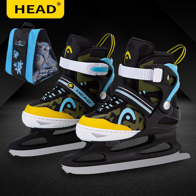 

HEAD Регулируемые коньки для фигурного катания W20 Black Blue Yellow + сумка, размер M/L (36-41)