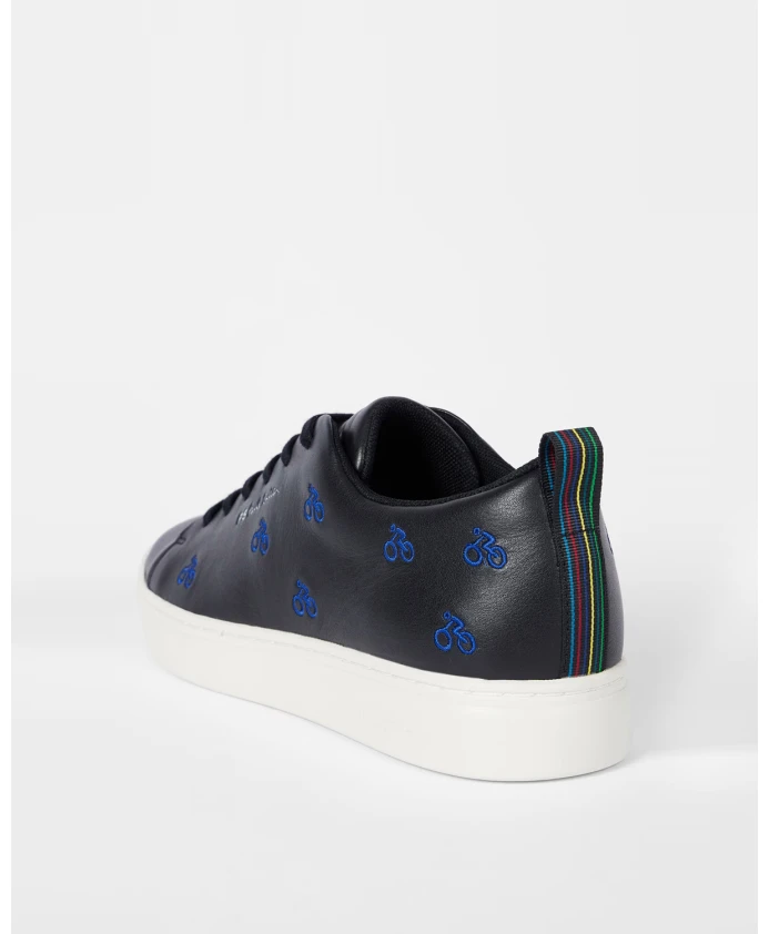 Вышитые кожаные кроссовки для велосипедистов Ps By Paul Smith, черный — фото 4